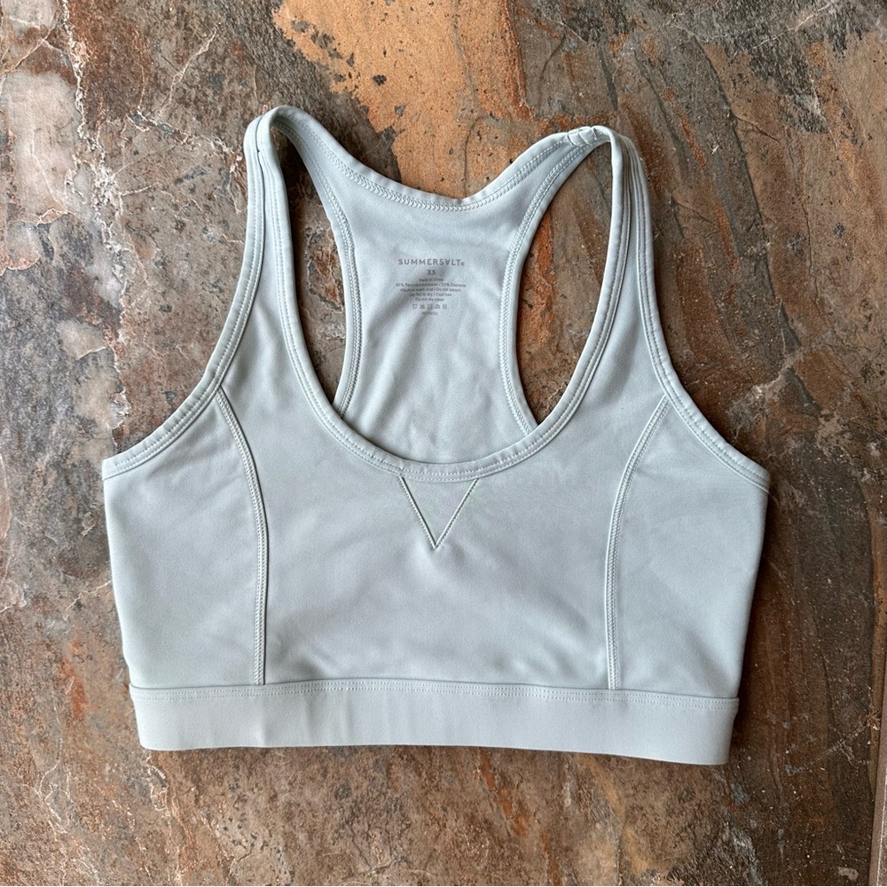 Summersalt The Midi Sports Bra Sage Women's Size XS Racerback